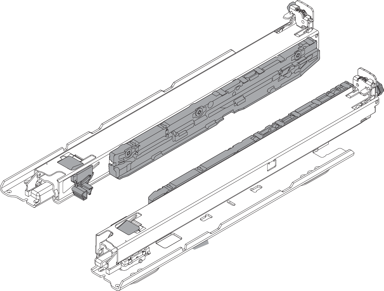 Направл. MOVENTO повн. висуву L=350мм, з Blumotion S (монтаж до дна)    Направл. MOVENTO повн. висуву L=350мм, з Blumotion S (монтаж до дна)